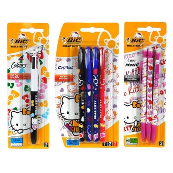 РУЧКИ BIC HELLO KITTY АСОРТІ НА КАРТЦІ (12 шт.)