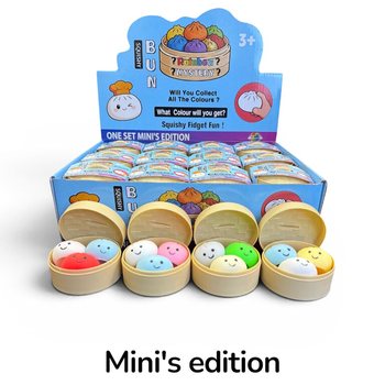 RAGE - Сквіш MINI&rsquo;S EDITION Міні-Хінкалі Bun Dumplings (5.3 x 5.3 x 4.1 см) Вірусна іграшка-антистрес 2026 (24 шт.)