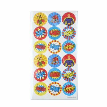 НАЛІПКИ FUN STICKERS - СУПЕРГЕРОЇ 18 НАЛІПОК НА АРКУШІ (10 шт.)