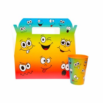 Дитяча коробка для меню Smiley - 22,5 x 12 x 9,5 см (24 шт.)