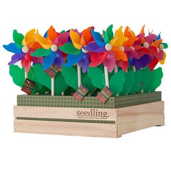 SEEDLING - Вітрячки в дерев'яному дисплеї (20 шт.)