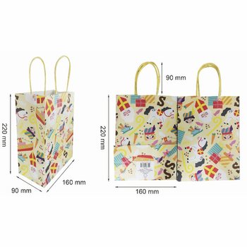ПАПЕРОВИЙ ПОДАРУНКОВИЙ ПАКЕТ - SINTERKLAAS - 16x9x22 СМ (12 шт.)