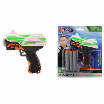 Іграшковий пістолет Tack Pro Swift I з 6 м'якими дротиками - 11 см