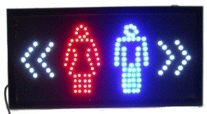 Світлодіодна Рекламна Вивіска LED - ТУАЛЕТ / WC