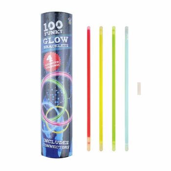 Неонові браслети Glow - 100 штук у тубусі