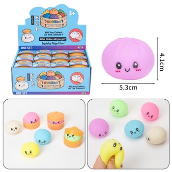 RAGE - Squishy Bun Dumplings МАЛИЙ (5.3x5.3x4.1 см) - Viral 2026 Fidget Toy (24 шт.)
