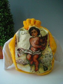 Малий подарунковий мішечок зі штучного хутра з крилами ангела (2 шт.)