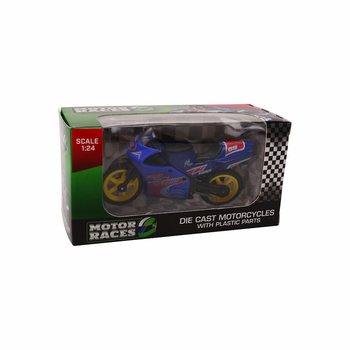 МОТОЦИКЛ SUPER SPORT DIE CAST, МАСШТАБ 1:24 У ДИСПЛЕЇ (24 шт.)