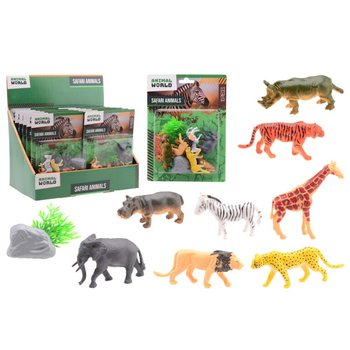 ANIMAL WORLD - НАБІР ІГРОВИХ ФІГУРОК ТВАРИНИ САФАРІ 10 ШТ НА КАРТІ - В ДИСПЛЕЇ (12 шт)