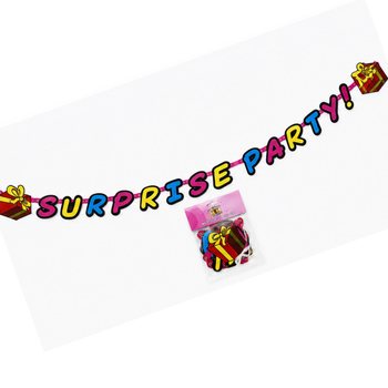 ГІРЛЯНДА-НАПИС SURPRISE PARTY - ДОВЖИНА: 180 СМ (6 шт.)