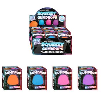 АНТИСТРЕС SQUEEZE GUM DROP - З ЦУКРОВИМ НАПОВНЕННЯМ - У ДИСПЛЕЇ (12 шт.)