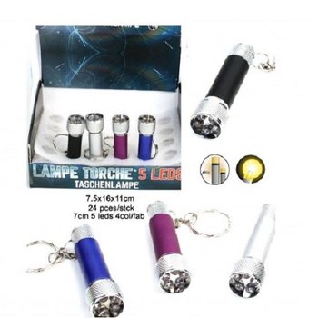Ліхтарик 5 LED з Брелоком в Дисплеї (24 шт.)