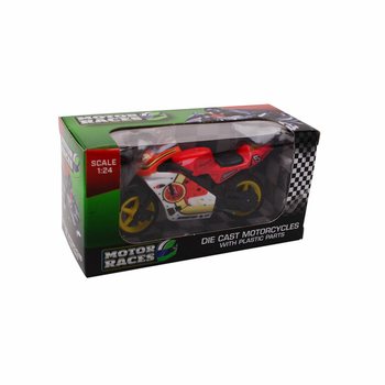 МОТОЦИКЛ SUPER SPORT DIE CAST, МАСШТАБ 1:24 У ДИСПЛЕЇ (24 шт.)