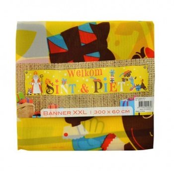 ВІТАЛЬНИЙ БАНЕР SINTERKLAAS & PIET XXL 300 X 60 CM (7 шт.)