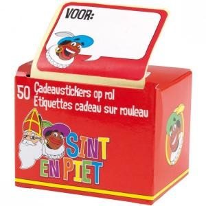 50 НАКЛЕЙОК ДЛЯ ПОДАРУНКІВ SINTERKLAAS НА РУЛОНІ (10 упаковок)