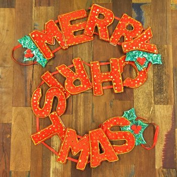 ЛЮКСОВА РІЗДВЯНА ГІРЛЯНДА MERRY CHRISTMAS (6 шт.)