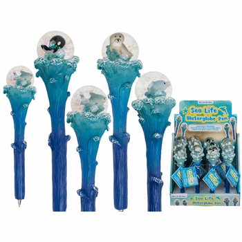 Ручки Sea Life з морськими тваринами та блискітками (Дисплей на 12 шт.)