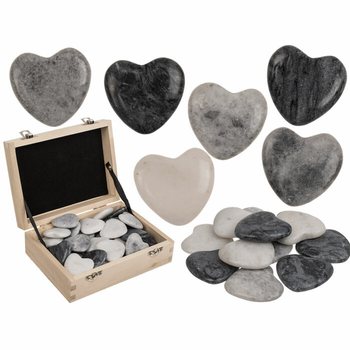 НАТУРАЛЬНИЙ КАМІНЬ У ФОРМІ СЕРЦЯ - WORRY STONES (36 шт)