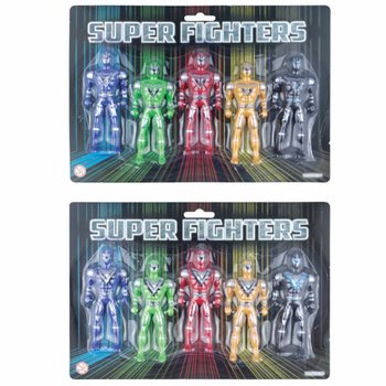 SUPER FIGHTERS - 5 Ігрових Фігурок на Карті (6 шт.)