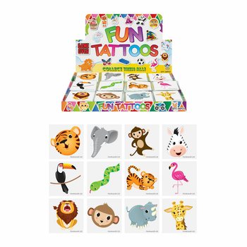 FUN TATTOO'S - ТВАРИНИ ДЖУНГЛІВ - ДИСПЛЕЙ (48x12 штук)