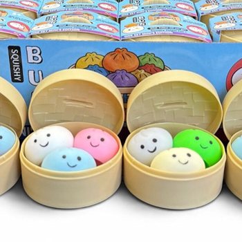 RAGE - Сквіш MINI&rsquo;S EDITION Міні-Хінкалі Bun Dumplings (5.3 x 5.3 x 4.1 см) Вірусна іграшка-антистрес 2026 (24 шт.)