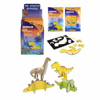 SCRATCH 3D Пазли з динозаврами - Дисплей (18 штук)