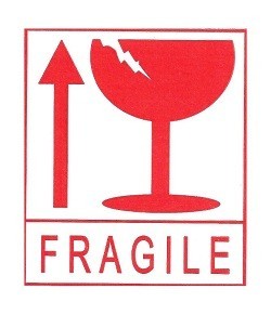 Наклейки FRAGILE / КРИХКЕ (45 аркушів)
