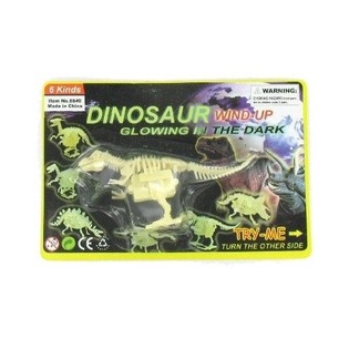 ЗАВОДНИЙ ДИНОЗАВР GLOW IN THE DARK (6 шт.)