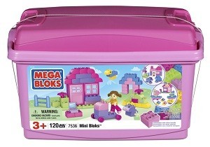 КОНСТРУКТОР MEGABLOKS MINI BLOKS TUB PINK - 7536