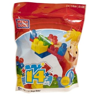 Mega Bloks 8108 - Сумка з великими конструкторними блоками (14 деталей)