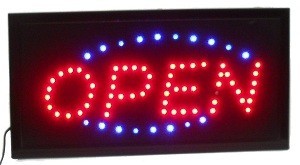 СВІТЛОДІОДНА ВИВІСКА LED - OPEN 2 КОЛЬОРИ
