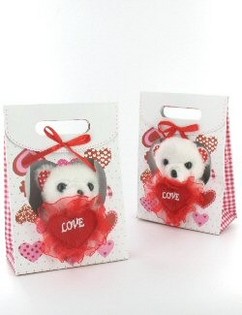 Плюшеве ведмежа "I LOVE YOU" в сумочці (6 шт.)
