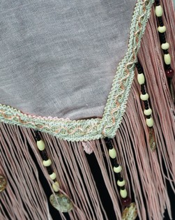 Розкішний шарф Ібіца з торочками рожевий (1 шт.)