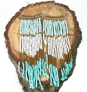 Довгі сережки в стилі Ібіца (1 шт.)