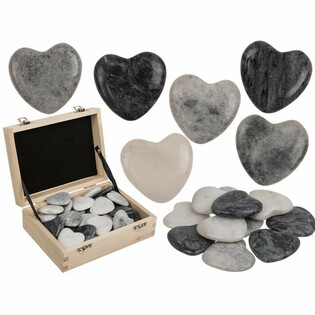 НАТУРАЛЬНИЙ КАМІНЬ У ФОРМІ СЕРЦЯ - WORRY STONES (36 шт)