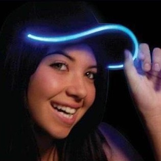 СВІТЛОДІОДНА КЕПКА LED / PARTY CAPS - КОЛІР: СИНІЙ (6 шт.)