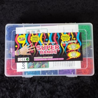 2600 шт. Super Bands / Резинки Loom у великій коробці (Комплект 6 шт.)