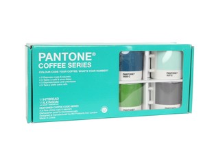PANTONE - НАБІР З 4 ЧАШОК ДЛЯ ЕСПРЕСО ТА БЛЮДЕЦЬ