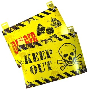 ДЕКОРАТИВНА ТАБЛИЧКА НА ДВЕРІ - "DANGER" / "KEEP OUT" (12 шт.)