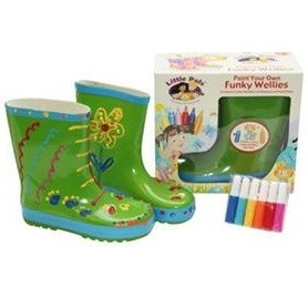 FUNKY WELLIES - РОЗМАЛЮЙ ВЛАСНІ ГУМОВІ ЧОБОТИ - ЗЕЛЕНІ / РОЗМІР: 26