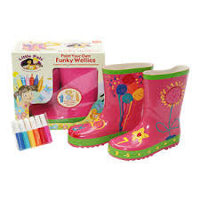 Розфарбуй свої власні гумові чоботи Funky Wellies - Рожеві / Розмір: 28