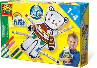 SES Creative My First - Плюшеве ведмежа для розфарбовування (1 шт.)