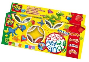 Набір пластиліну SES Claymania 8x90г + Формочки (1 шт.)
