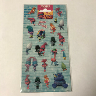 Аркуш наклейок: TROLLS, 20 x 10 см (10 шт.)