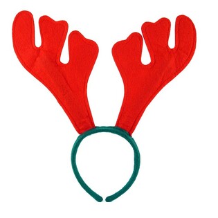 РІЗДВЯНИЙ ОБРУЧ З ОЛЕНЯЧИМИ РОГАМИ – Червоний / Зелений (12 шт.)