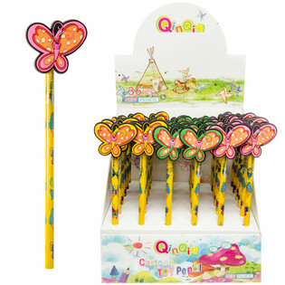 Олівці з метеликами в дисплеї (36 шт.)