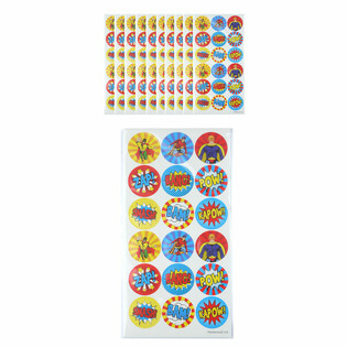 НАЛІПКИ FUN STICKERS - СУПЕРГЕРОЇ 18 НАЛІПОК НА АРКУШІ (10 шт.)