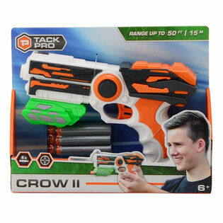 Пістолет TACK PRO CROW II з 6 м'якими дротиками - 23 см
