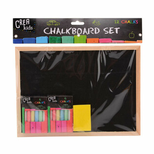 Набір крейдяної дошки CREA KIDS 29x21CM з крейдою та губкою (12 шт.)