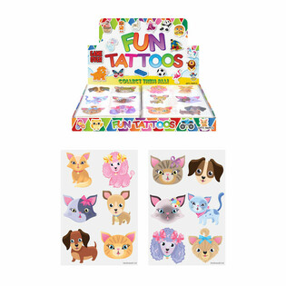 Fun Tattoos: Коти та собаки (Дисплей на 96 штук)